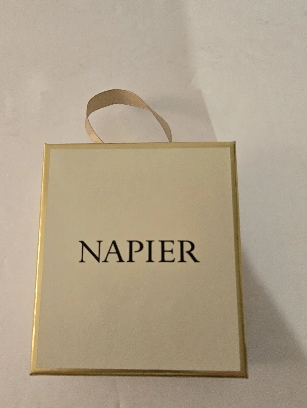 Napier New Gold Tone Charm Bracelet & Stud Earring Set Floral Lady Bug Butterfly